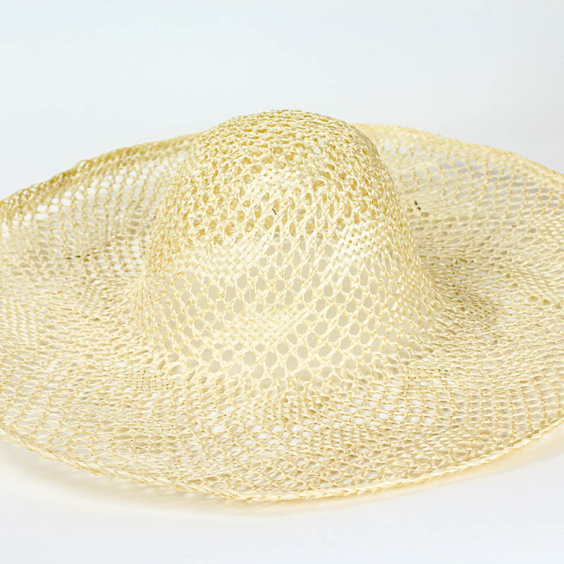 Natural Raffia Straw Capeline, Fringe Hat - Judith M Millinery Supply House