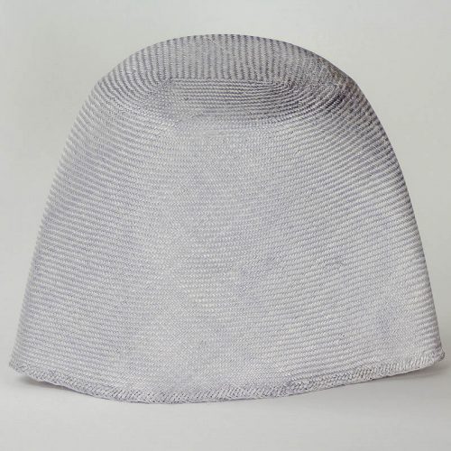 Silver Grey Grade One Parasisal hood. Finely woven straw