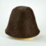 A medium heather brown with heather finish hood, or cone, shape.