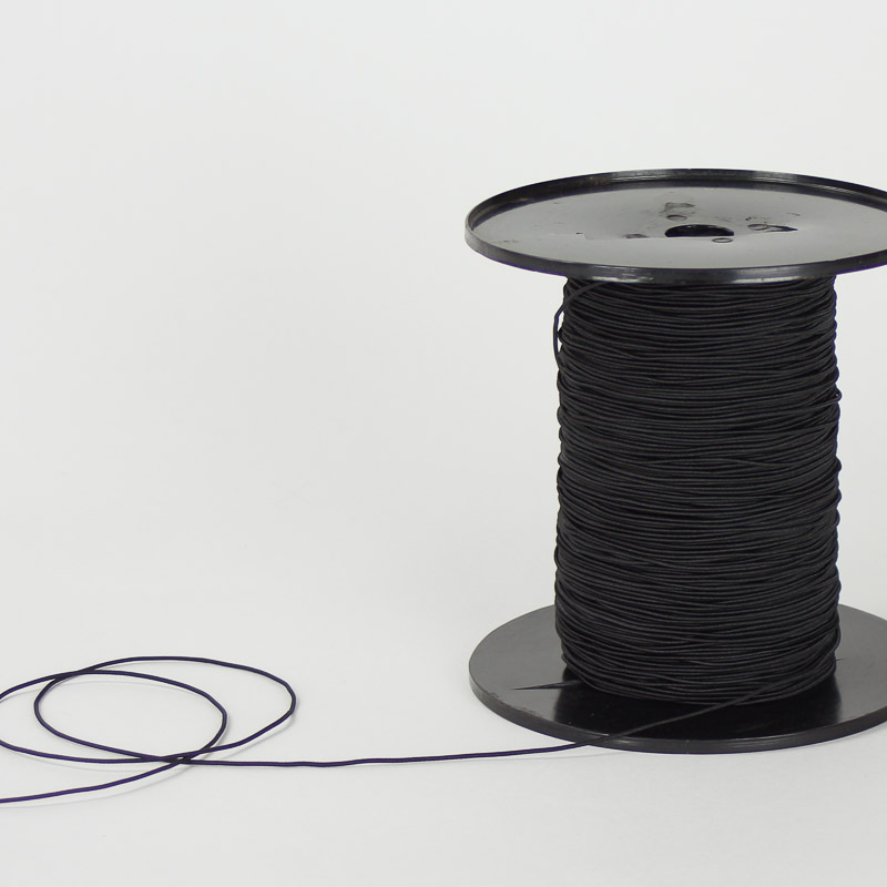 Black - 1/16 Elastic Cord