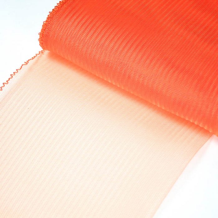 Orange Horsehair 100% quality polyester, very flexible, used in making hats and for trim work.