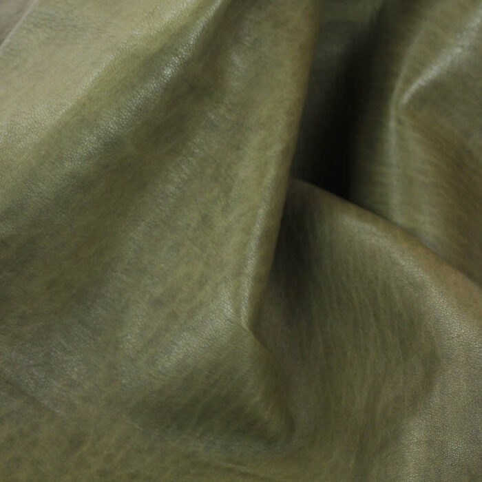 Antique Pine Green in Supple and soft leather, thickness of .65-.75mm, and blockable. Dyed all the way through.