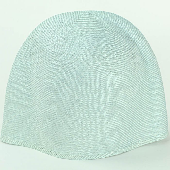 Sky Blue Grade One Parasisal hood. Finely woven straw with sheen