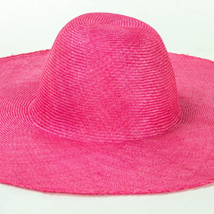 Hot Pink Grade One Parasisal 6" body. Finely woven straw with sheen