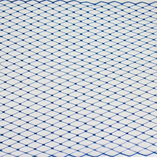 Royal blue Standard diamond pattern with 1/4 inch opening, 8-9 inch width, 100% nylon.