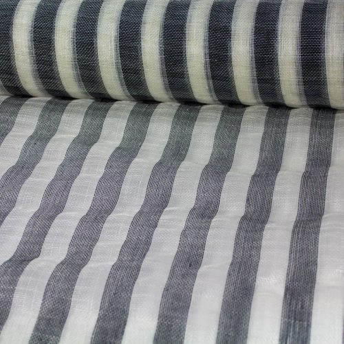 Black and White stripe sinamay