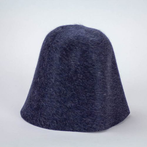 A lovely navy with heather finish hood, or cone, shape.