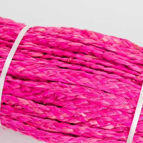 Hot Pink raffia straw braid