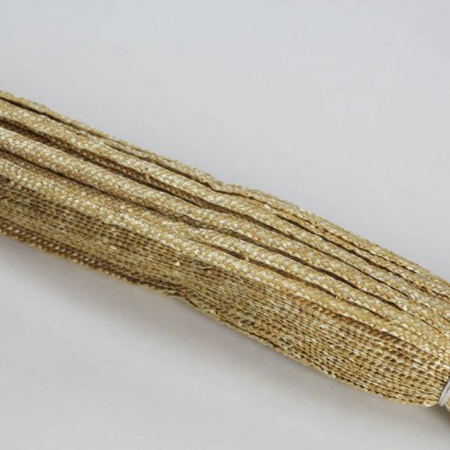 Natural, undyed, straw braid in standard Milan weave