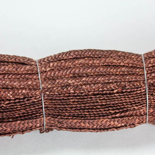 Spice Brown straw braid in standard Milan weave