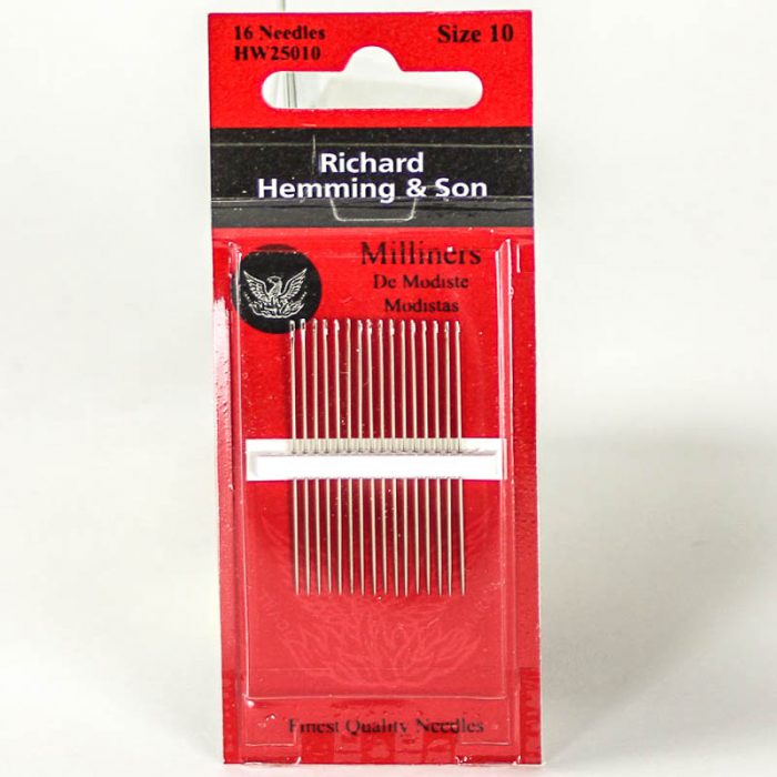 Milliners needles, also known as Straw needles, are longer than their Sharps counterparts.