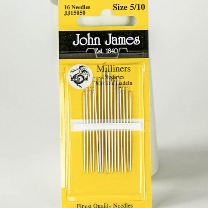 Milliners needles, also known as Straw needles, are longer than their Sharps counterparts.