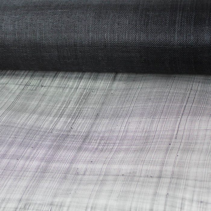 Black Sinamay yardage