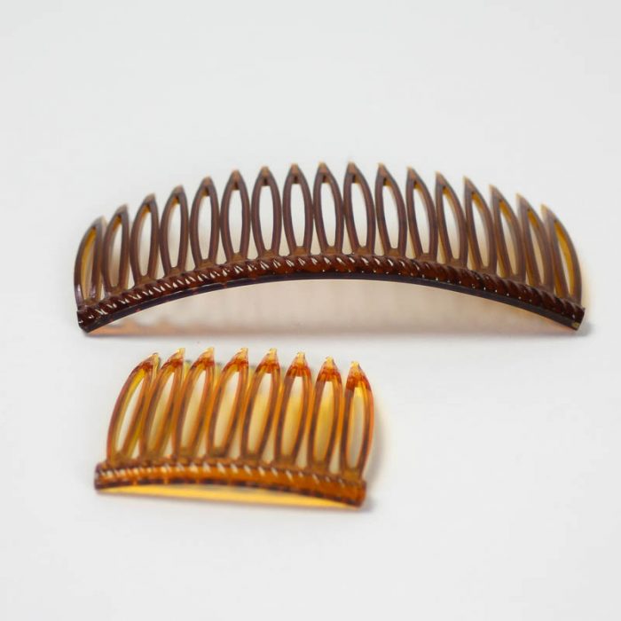Tortoise plastic hair combs