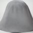 Light Grey hood, or cone shape, with velour finish on outside only. Plush velour velvet look on outer side.