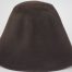 Deep Brown hood, or cone shape, with velour finish on outside only.