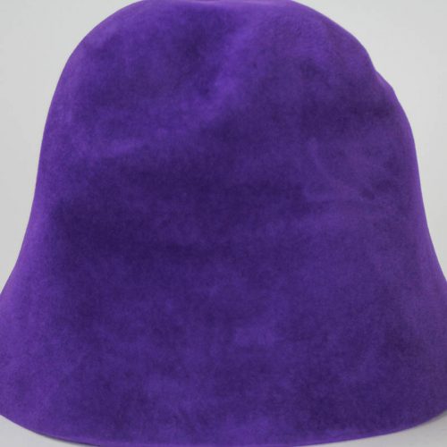 Bright Purple hood, or cone shape, with velour finish on outside only