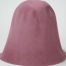 Old Rose hood, or cone shape, with velour finish on outside only.