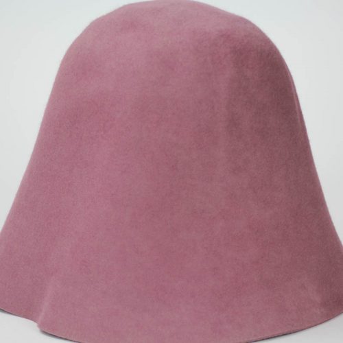 Old Rose color in 100% rabbit fur felt, excellent quality with standard felt finish.