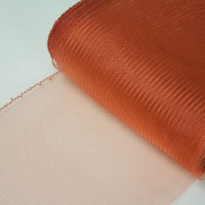 Terra Cotta Horsehair 100% quality polyester, very flexible, used in making hats and for trim work.