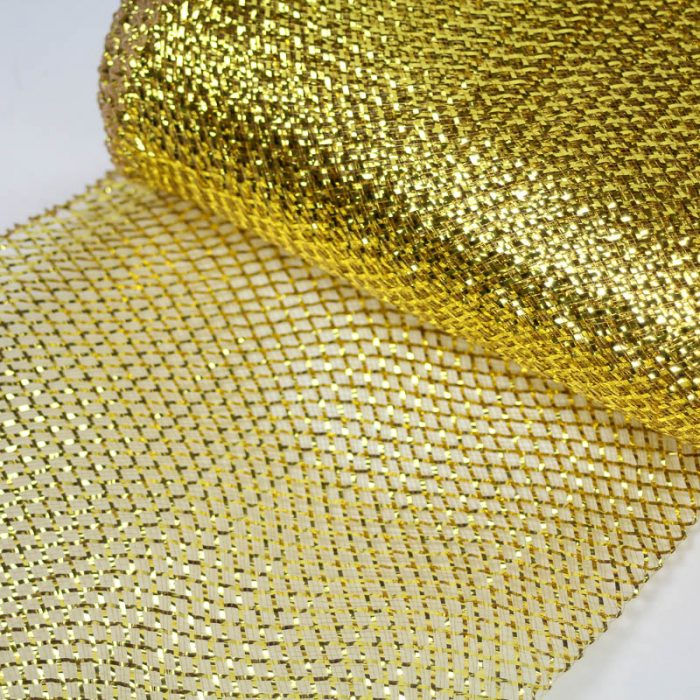 Gold Metallic Lurex, very flexible horsehair.