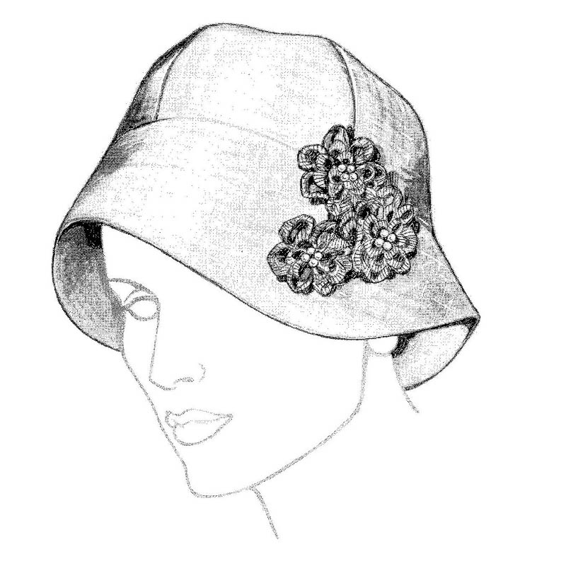 Cloche sales hat pattern
