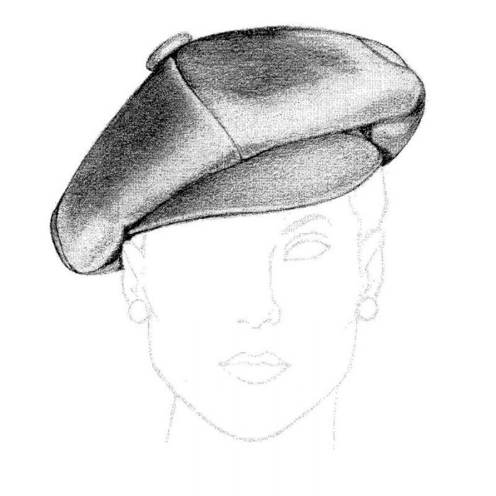 Oversized newsboy style hat pattern.