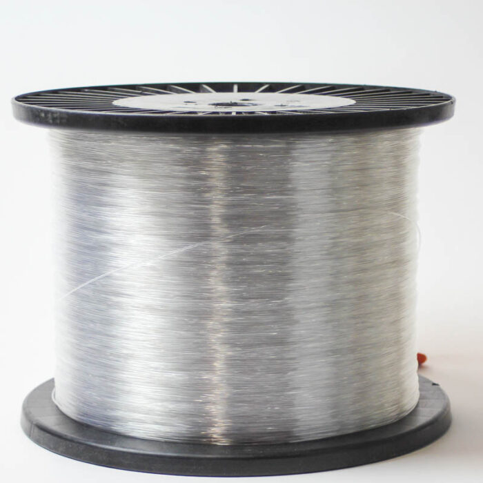 This is a special order item. Please allow 7-10 days for delivery. A 20lb spool (approximately 4000 yards) of the Clear Polyester monofilament with memory, washable, will not rust.
