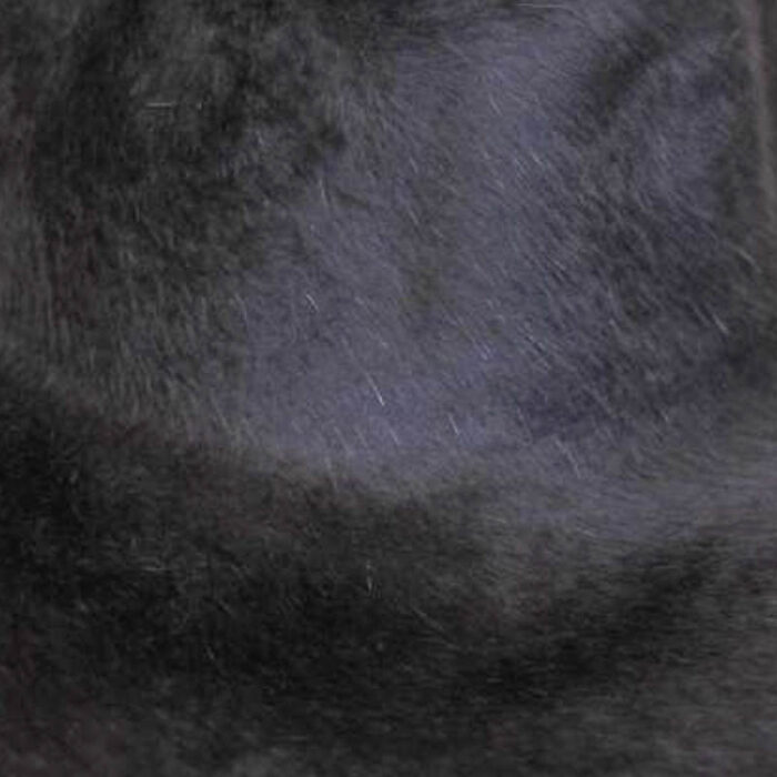 A very dark charcoal shade. Brims are size 16/17 inch brim width (113 grams).