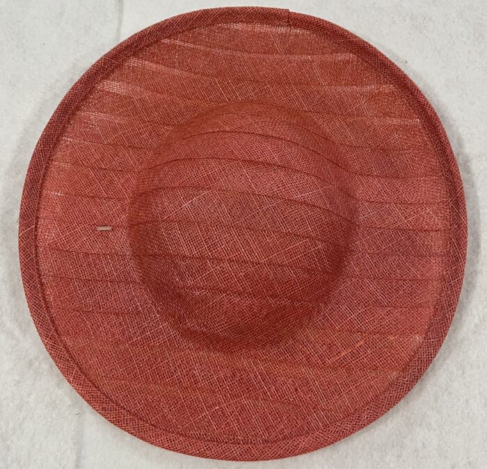 Pleated Sinamay Saucer with slight upturned edge