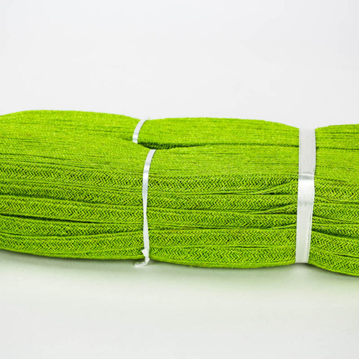 Lime Green Abaca Hemp Braid, 144yds, 6mm & 12mm