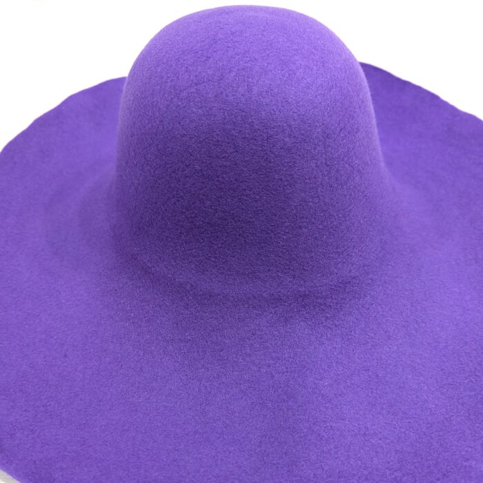 Violet Wool Felt Capeline, US
